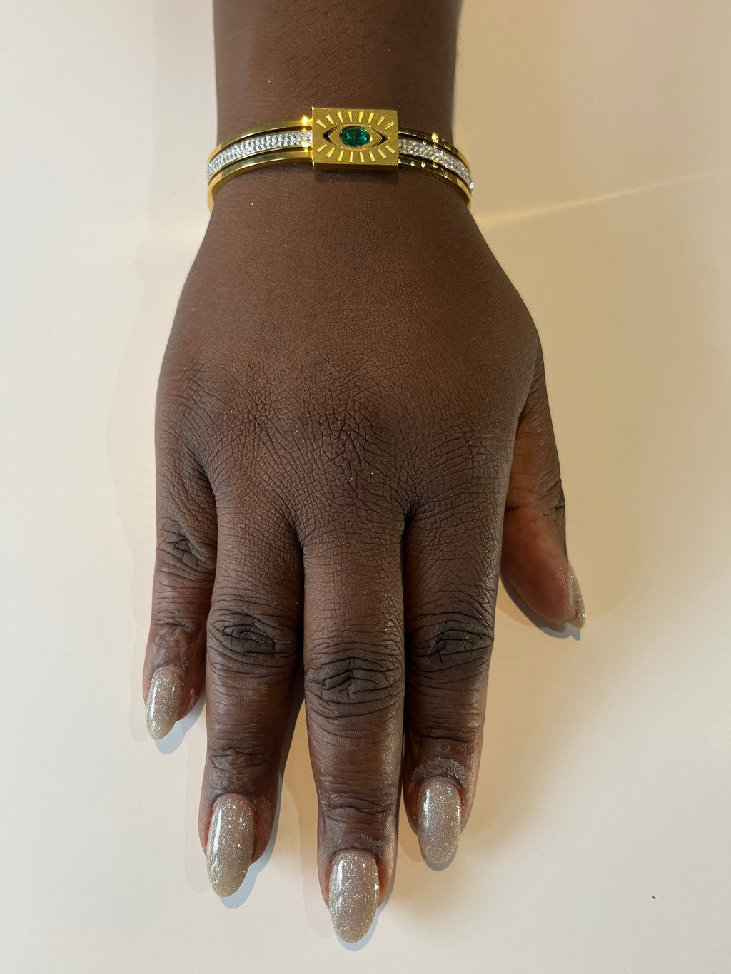 Stainless Steel Sunburst Bracelet - SCBR5N05 - BUJIX