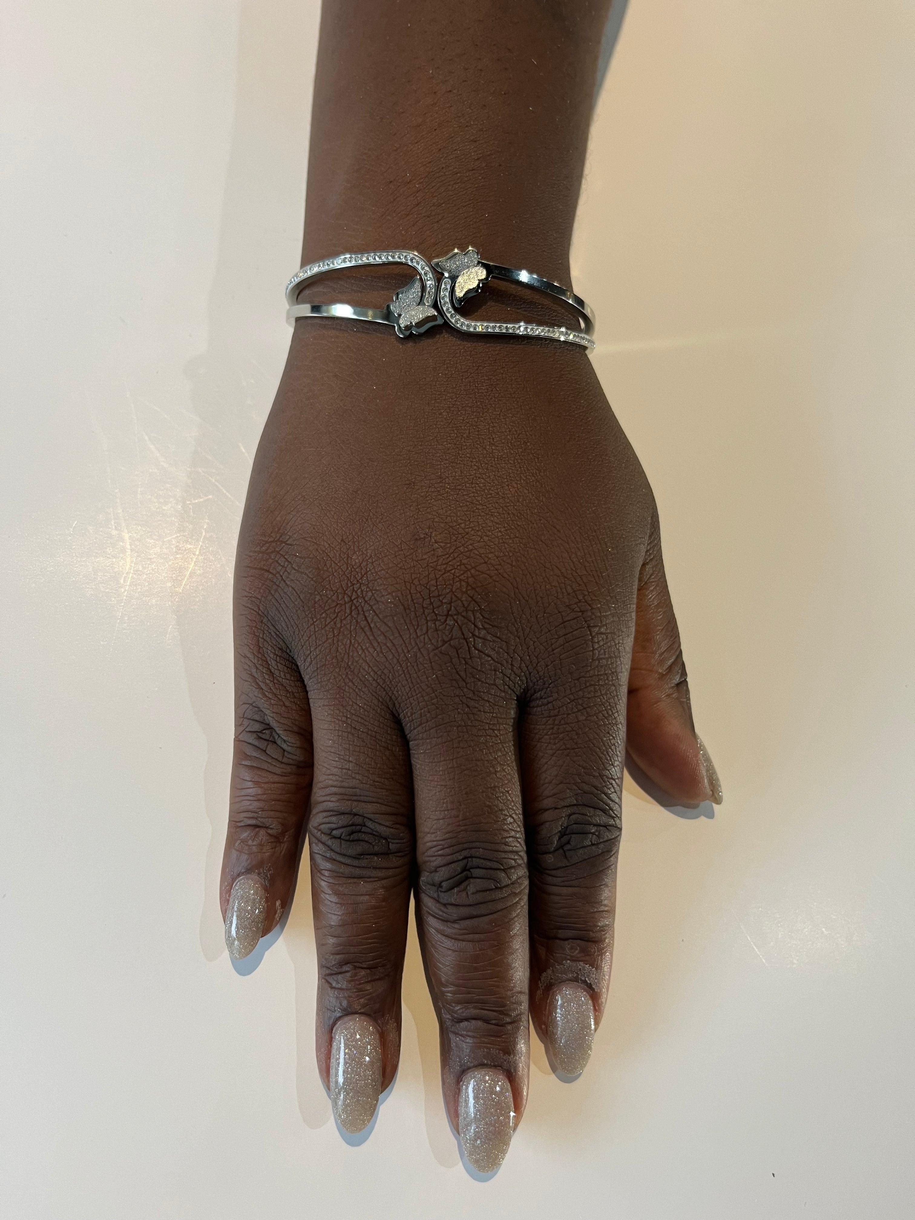 Stainless Steel Butterfly Bracelet - SCBR7N02 - BUJIX