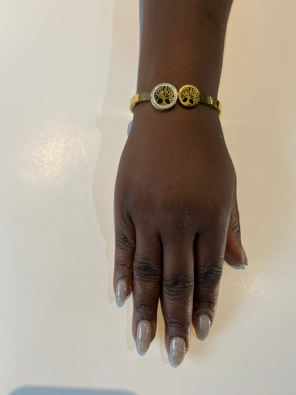 Stainless Steel Tree of Life Bracelet - SCBR7N03 - BUJIX