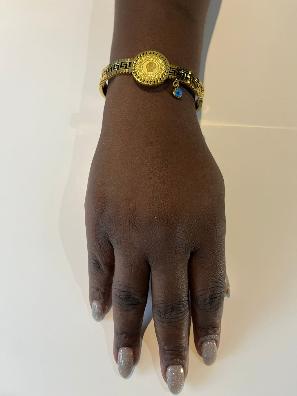 Stainless Steel Bangle Bracelet - SCBR7N04 - BUJIX