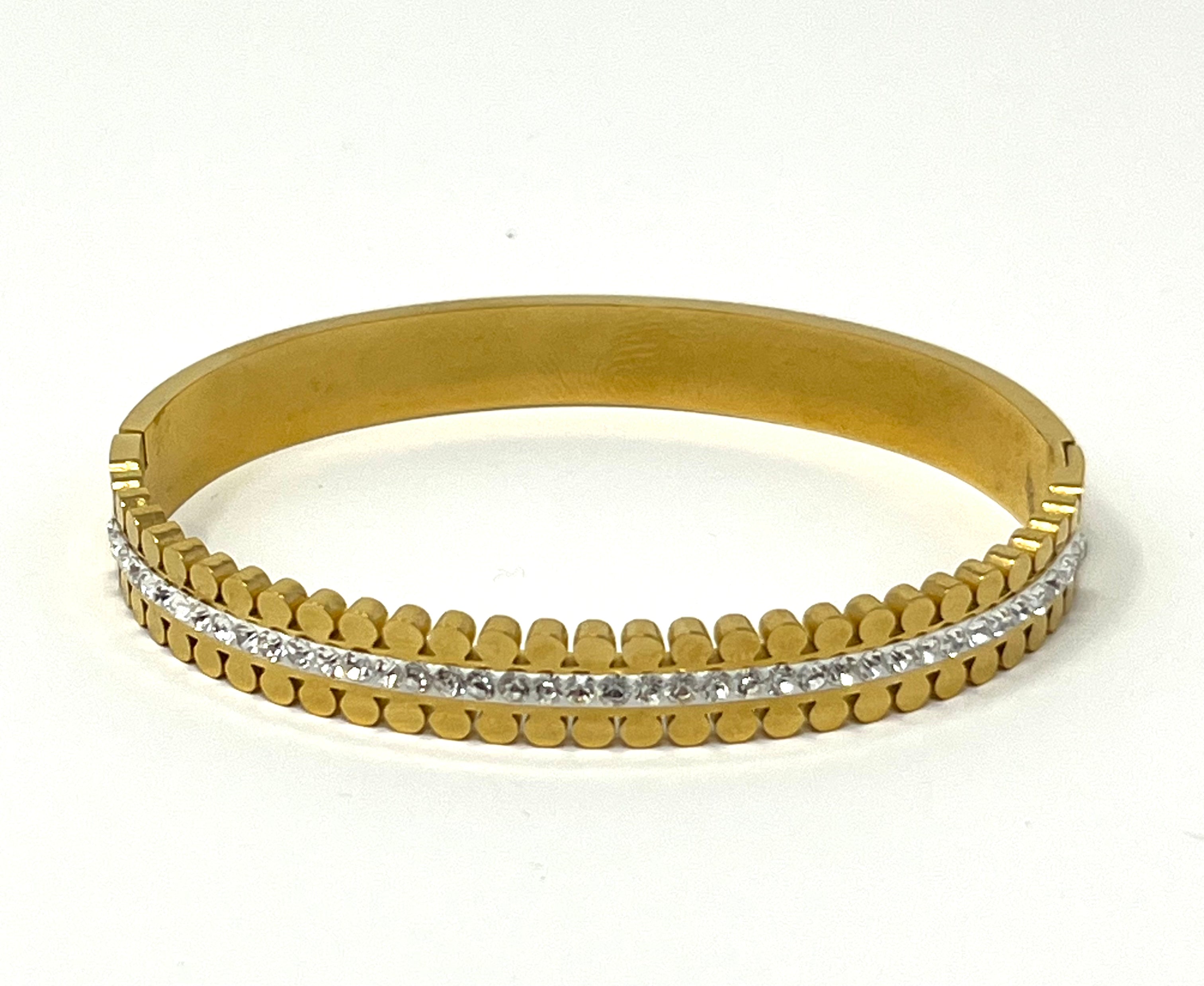 Stainless Steel Zircon Bracelet - SCBR1N4 - BUJIX