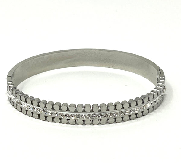 Stainless Steel Zircon Bracelet - SCBR1N4 - BUJIX