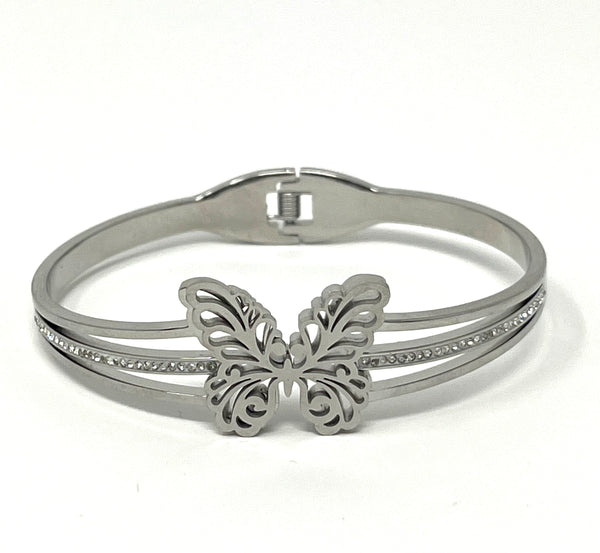 Stainless Steel Butterfly Bracelet - SCBR3N06 - BUJIX