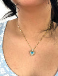 Stainless Steel Heart Shaped Pendant Necklace - SNC001 - BUJIX