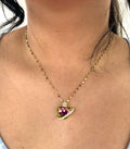 Stainless Steel Shoe Shaped Pendant Necklace with Zircon - SND002 - BUJIX