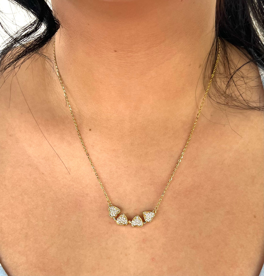 Stainless Steel Heart Shaped Pendant Necklace - SND009 - BUJIX