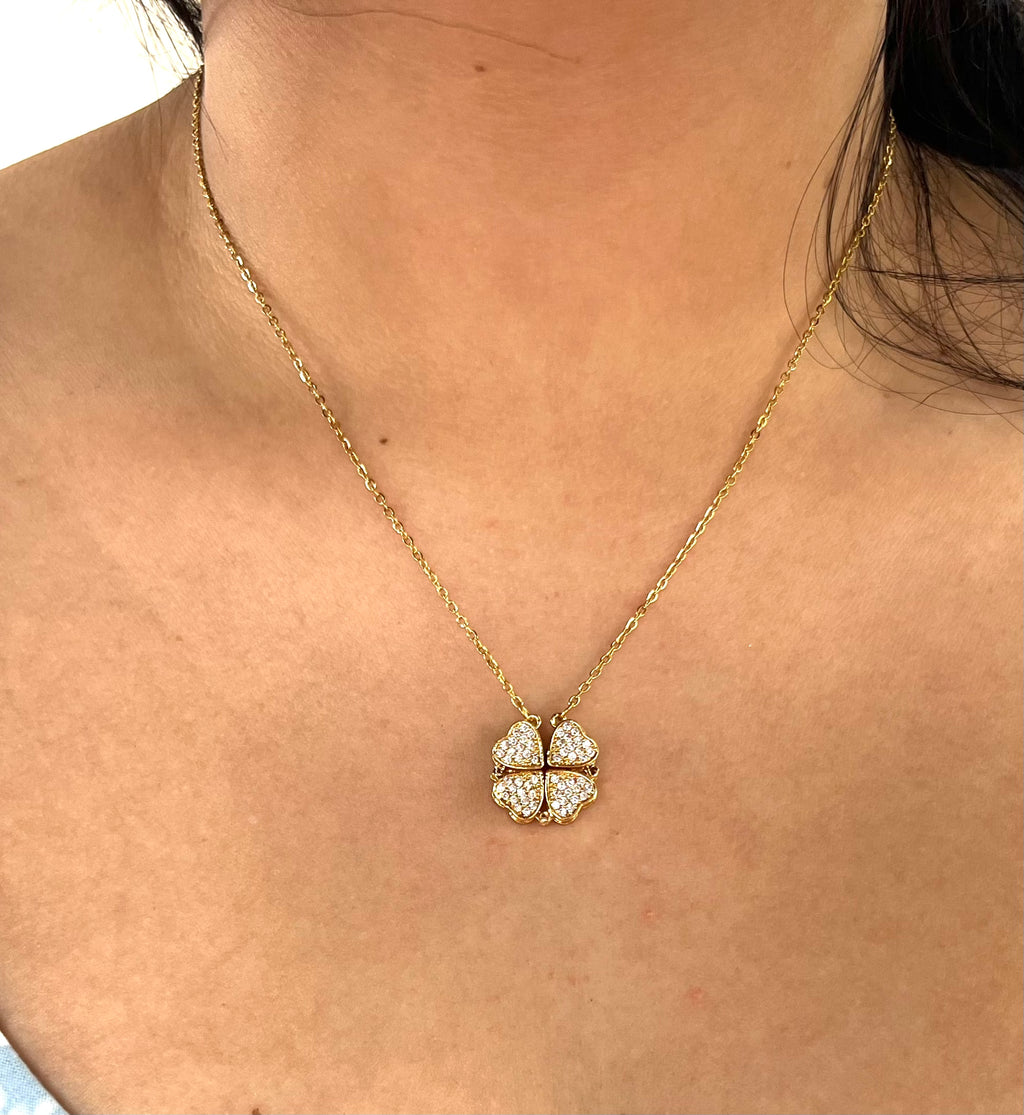 Stainless Steel Heart Shaped Pendant Necklace - SND009 - BUJIX