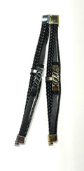 Braided Leather Bracelet with Stainless Steel Ornament for Men - SBFMK4 - BUJIX