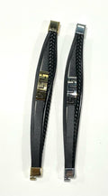 Stainless Steel Bracelet with Braided Leather for Men - SBFMK10 - BUJIX