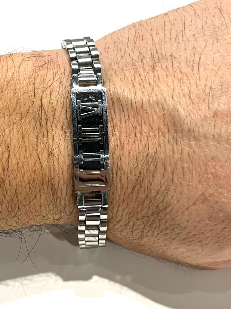 Stainless Steel Bracelet with Roman Numerals for Men - SBFMG1 - BUJIX