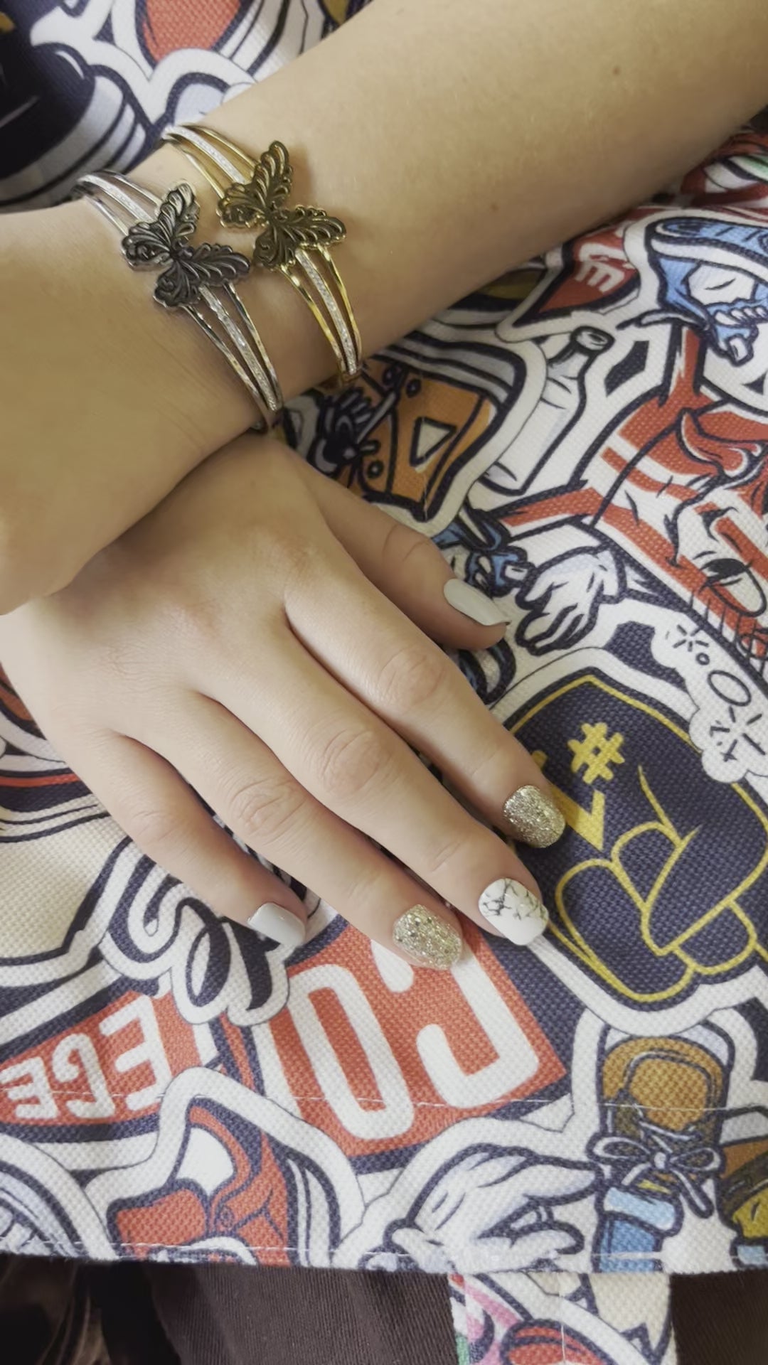 Stainless Steel Butterfly Bracelet - SCBR3N06