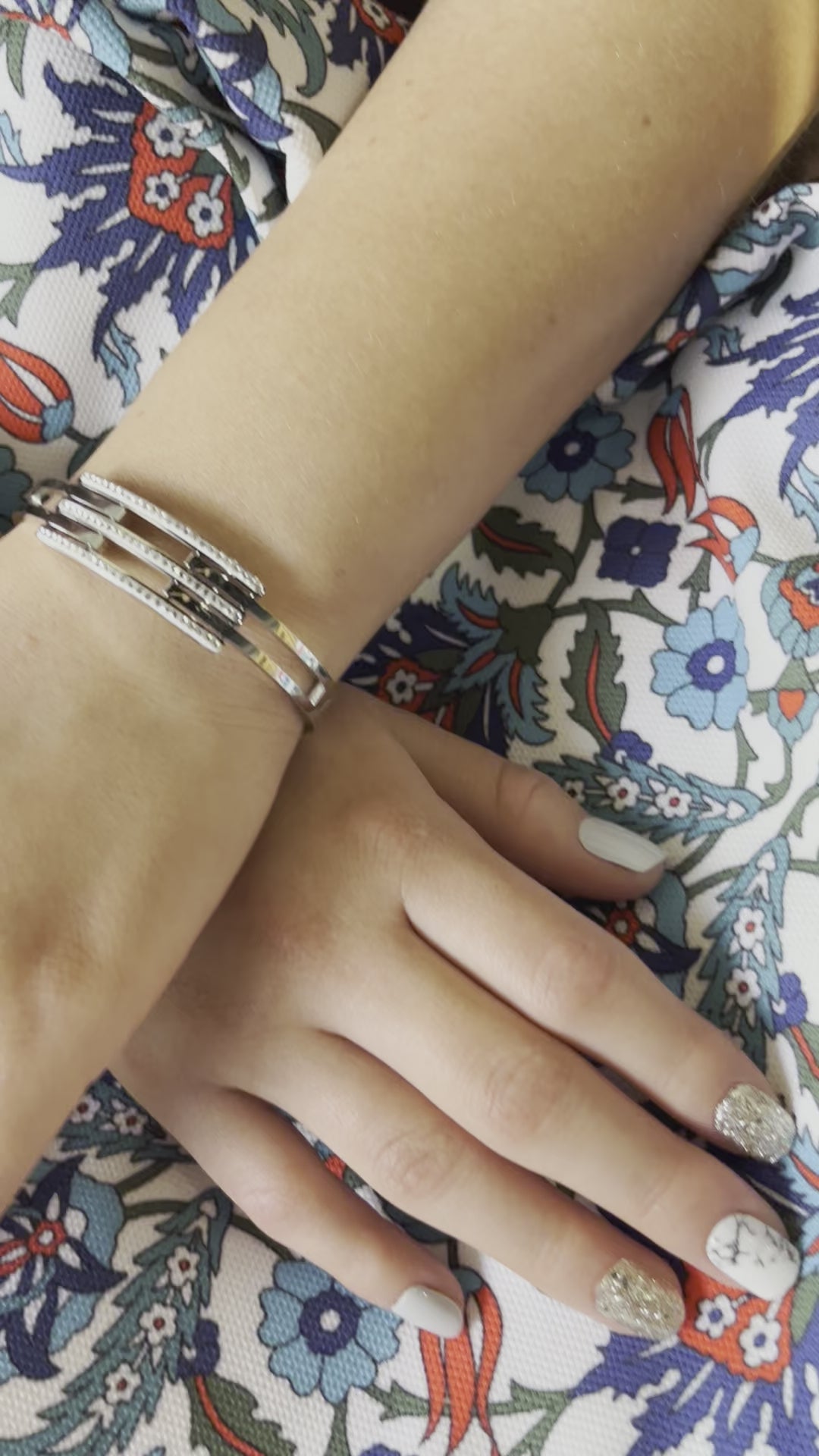 Stainless Steel Zircon Bracelet - SCBR8N02