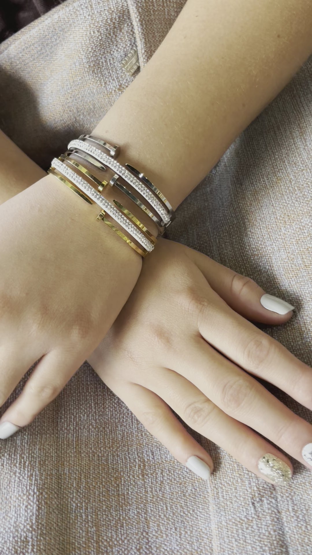 Stainless Steel Pave Bracelet with Zircon - SCBR6N01