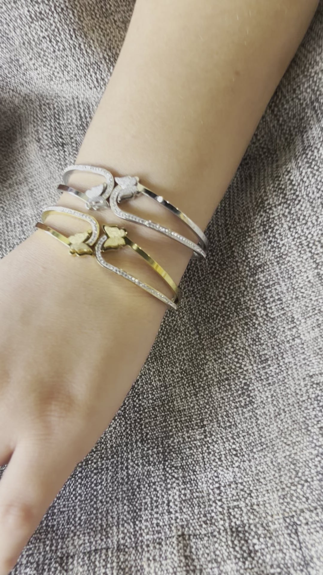 Stainless Steel Butterfly Bracelet - SCBR7N02