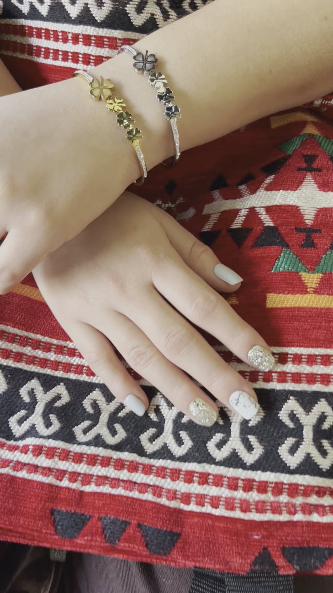 Stainless Steel Clover Bracelet - SCBR4N04