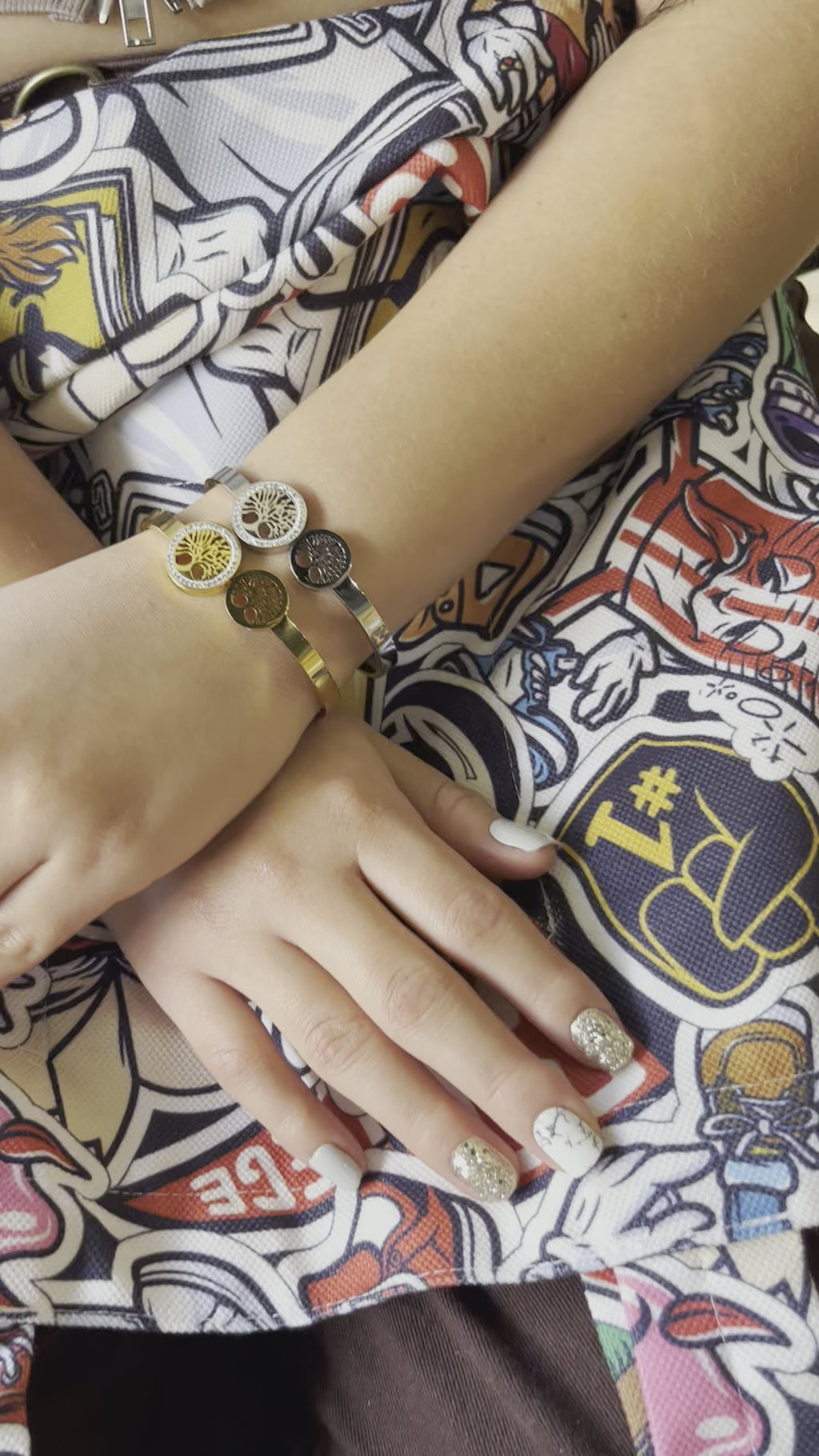 Stainless Steel Tree of Life Bracelet - SCBR7N03