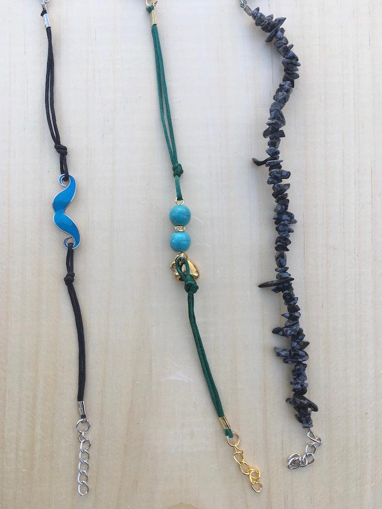 Crystal Bead Bracelet Set with Rotating Jewelry Display Stand - BUJIX