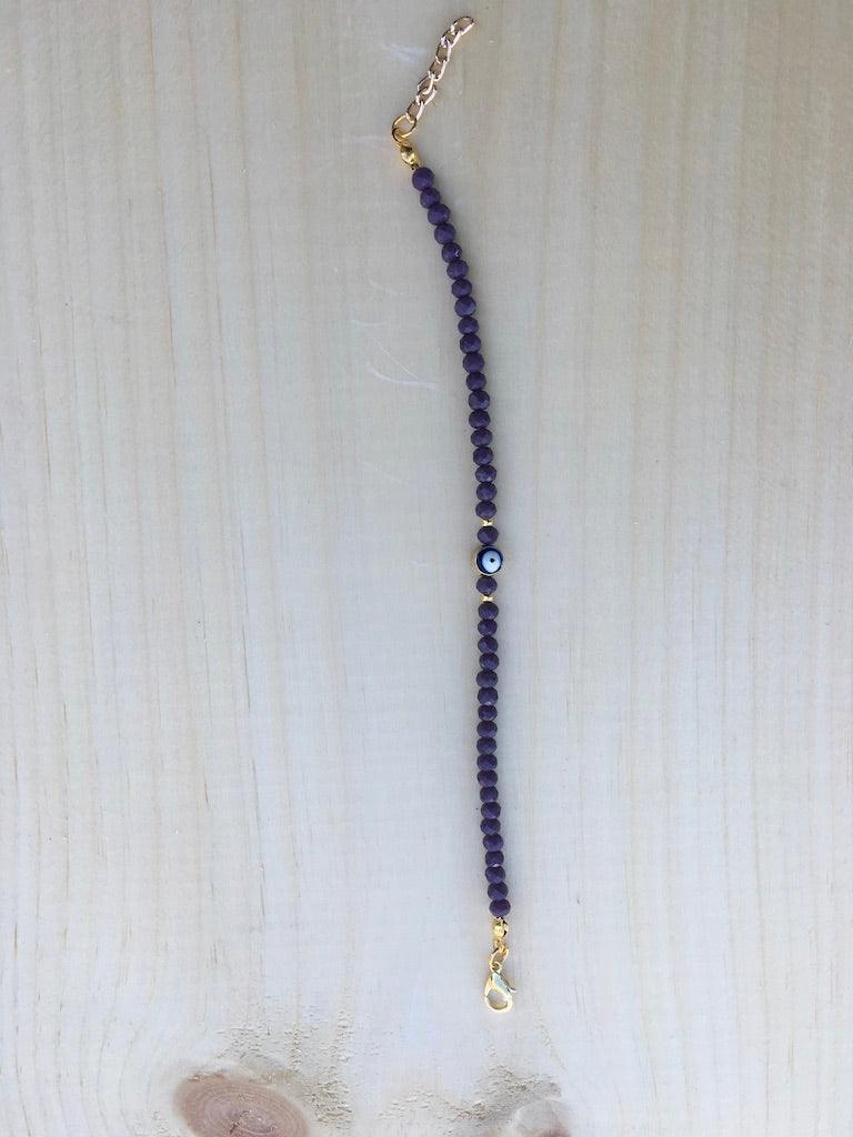 Crystal Bead Bracelet Set with Rotating Jewelry Display Stand - BUJIX