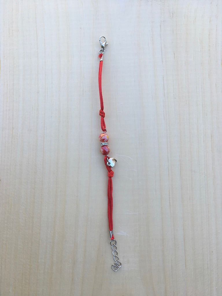 Crystal Bead Bracelet Set with Rotating Jewelry Display Stand