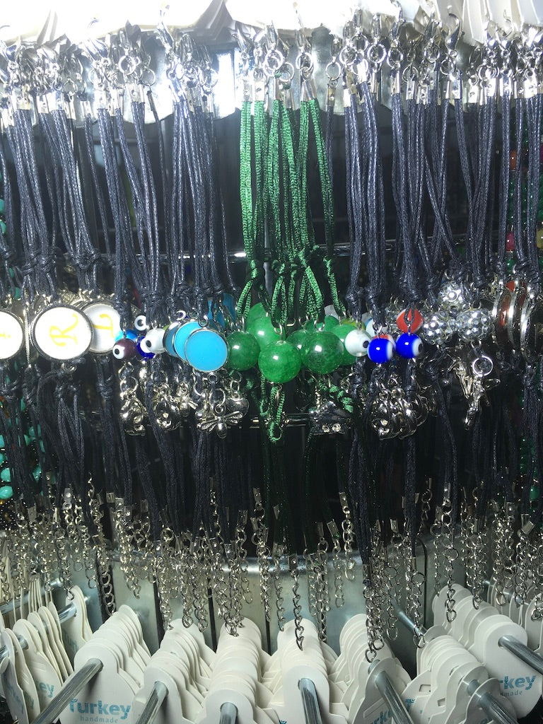 Crystal Bead Bracelet Set with Rotating Jewelry Display Stand