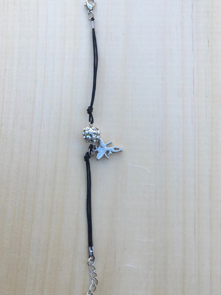 Crystal Bead Bracelet Set with Rotating Jewelry Display Stand