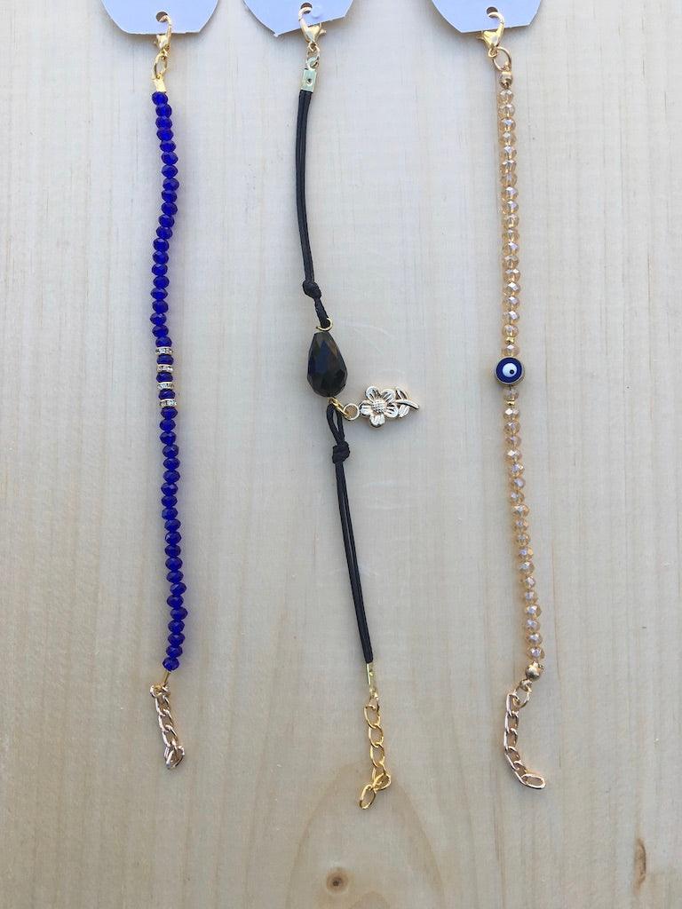 Crystal Bead Bracelet Set with Rotating Jewelry Display Stand - BUJIX