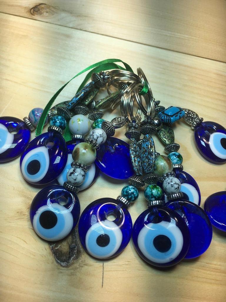 Blue Evil Eye Keychain in Bulk