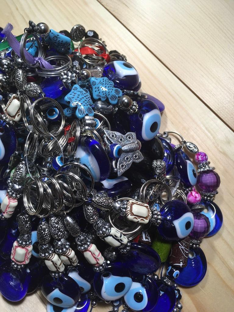 Blue Evil Eye Keychain in Bulk 