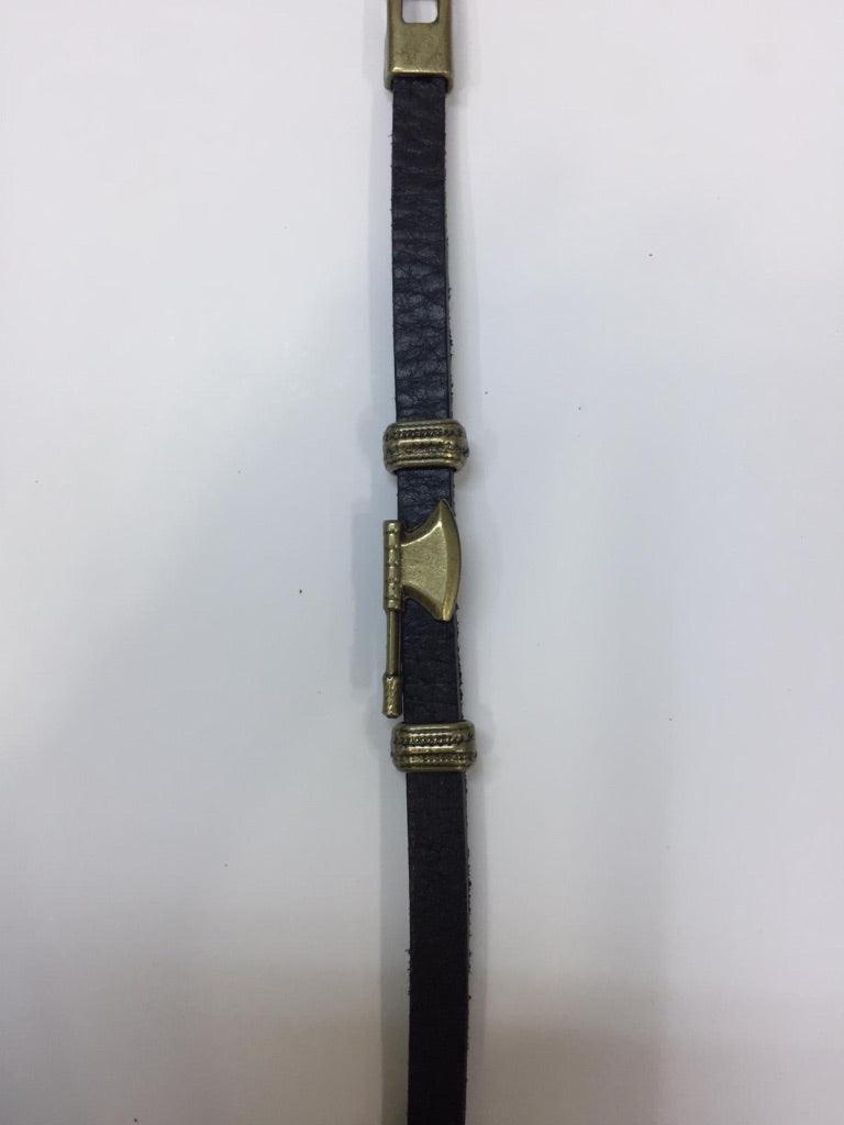 Leather Bracelets with Axe Charm