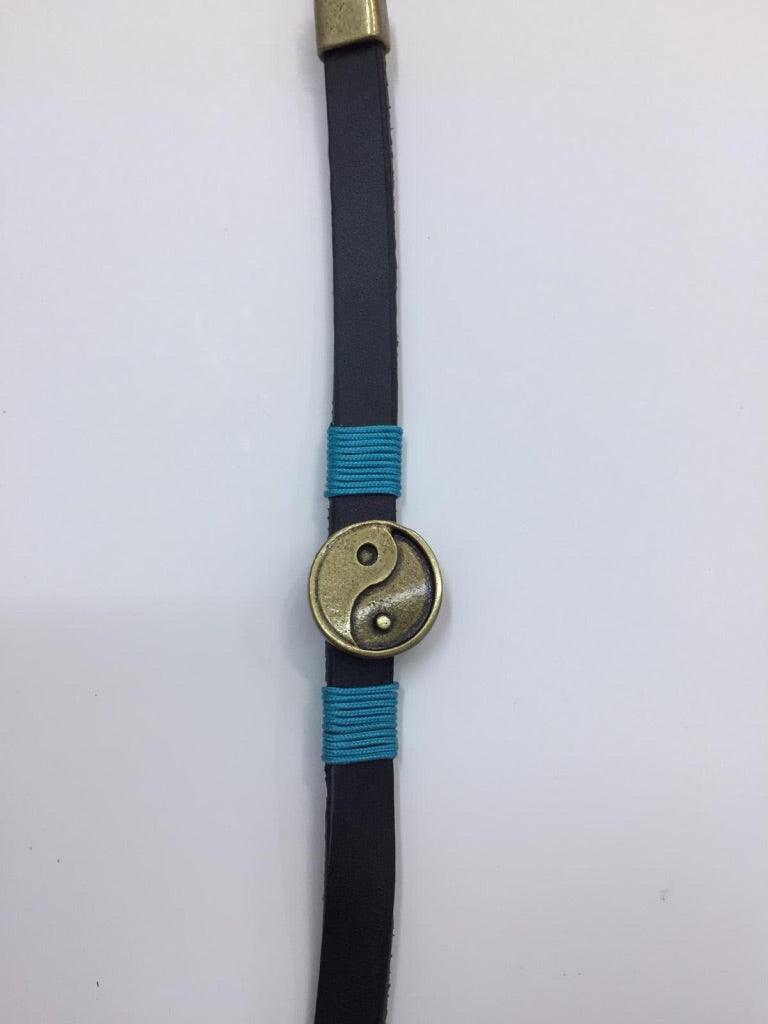 Leather Bracelets with Yoga Charm