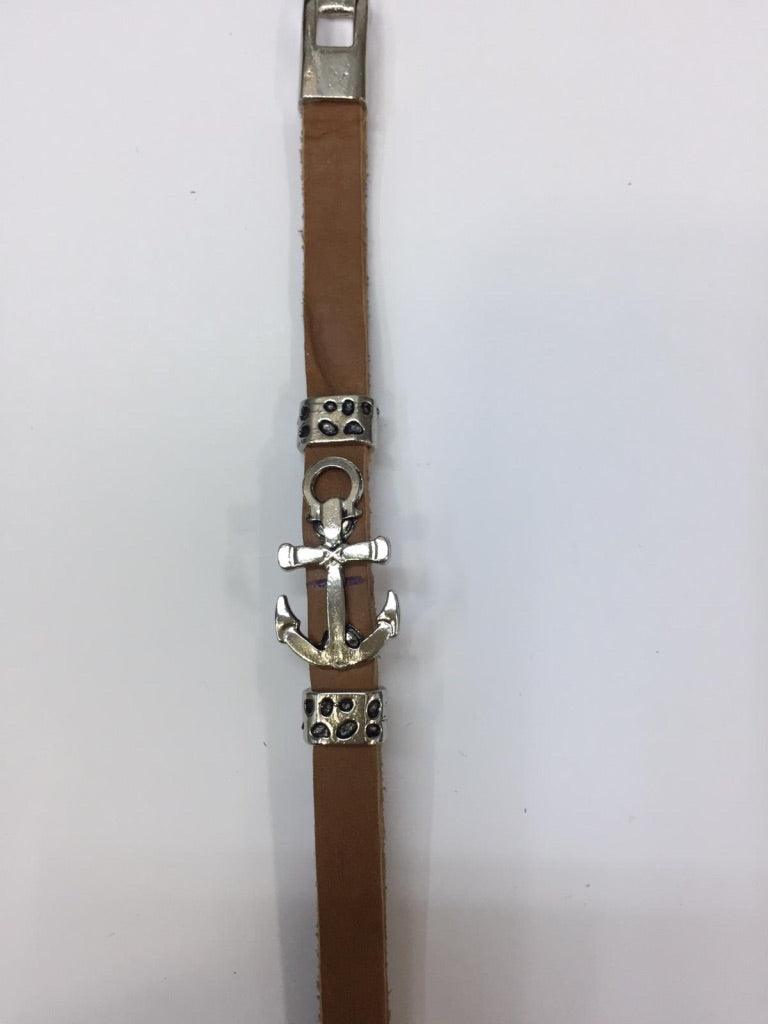 Leather Bracelets with Anchor Charm 3
