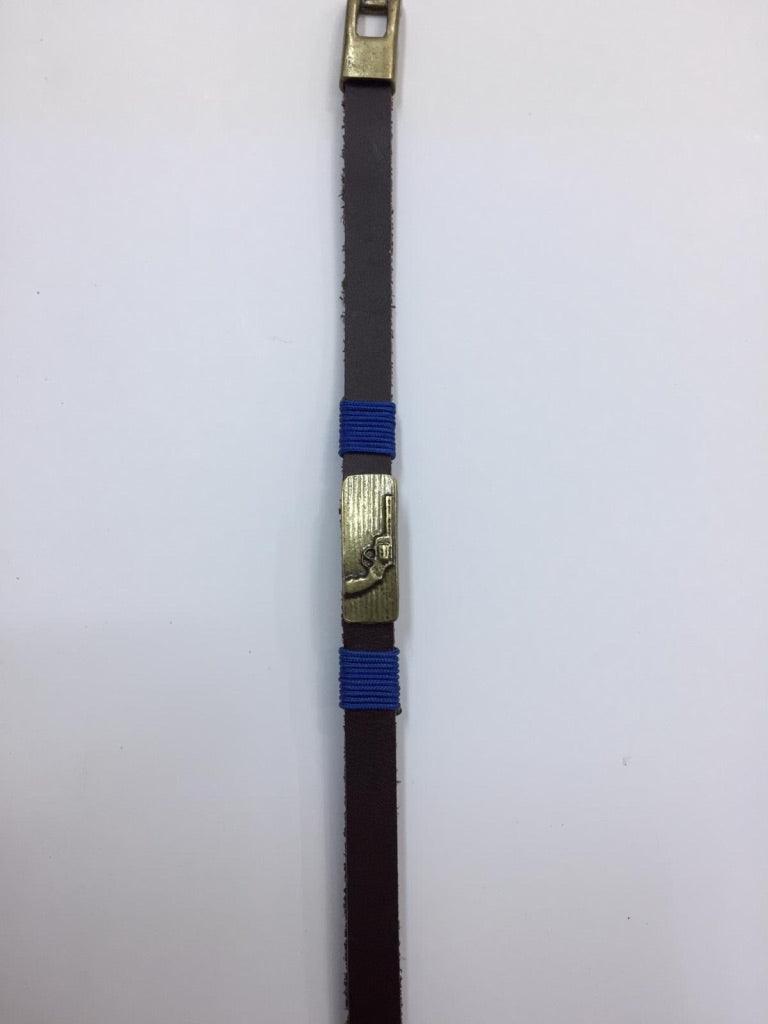 Leather Bracelets with Pistol Charm 4