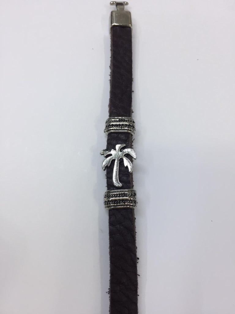 Leather Bracelets with Tree Charm