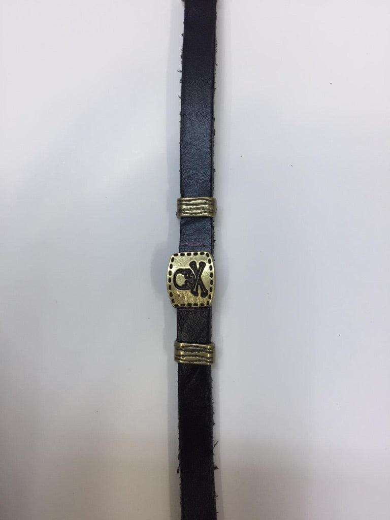 Leather Bracelets with Skull Charm