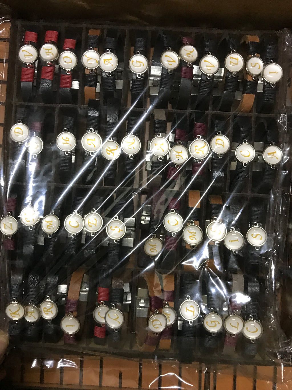 leather name bracelets in bulk