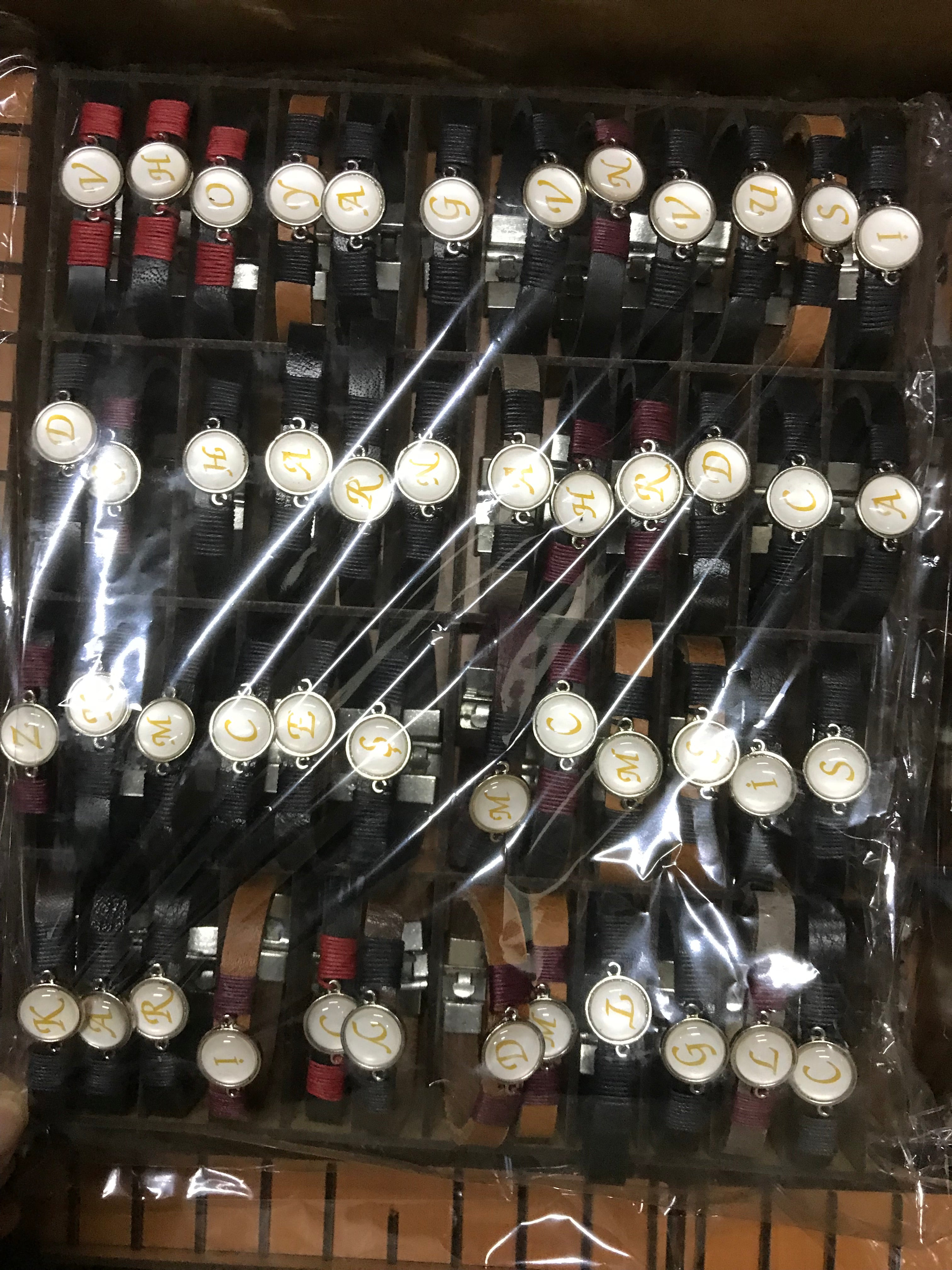 leather name bracelets in bulk