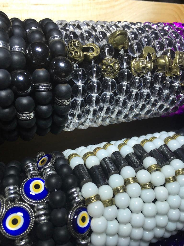 stone and glass bracelets in bulk