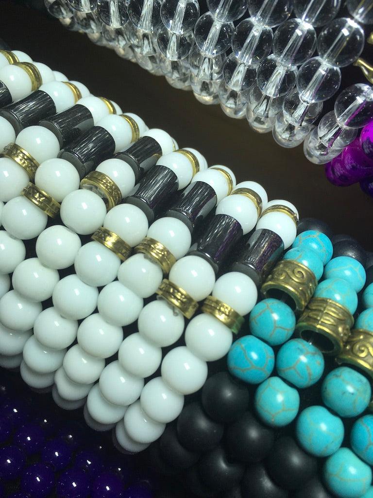 wholesale stone and glass bracelets
